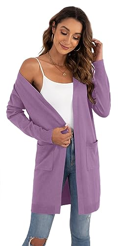 Image of VIISHOW Women's Classic Cardigans Long Sleeve Open Front Casual Knit Cardigan Sweaters Coat Soft Outwear