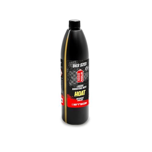 ERRECOM 1000 Miglia BKR 9203 Líquido Radiador Moto HOAT -38°C/+125°C, Anticongelante Listo para Usar Hybrid Oat, 1 litro – Amarillo