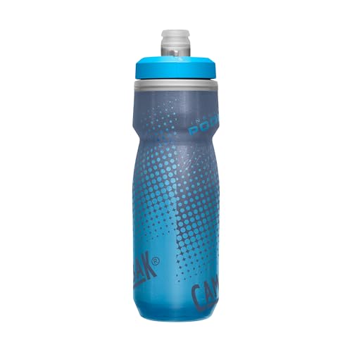 CamelBak Podium Chill Bike Insulated Squeeze Water Bottle Blue Dot, 21oz
