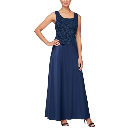 Image of Alex Evenings Womens Two Piece Mother of The Bride Dress with Lace Jacket