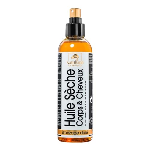 Huile Seche Corps Et Cheveux Bronzage Dore Bio 200ml Naturado