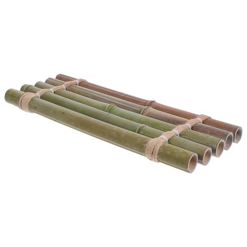 HANABASS Planche en Bambou 35 Cm pour Aquarium, Radeau Décoratif Naturel, Décoration Artisanale en Bambou pour Aquarium, Support de Fontaine et Décor...