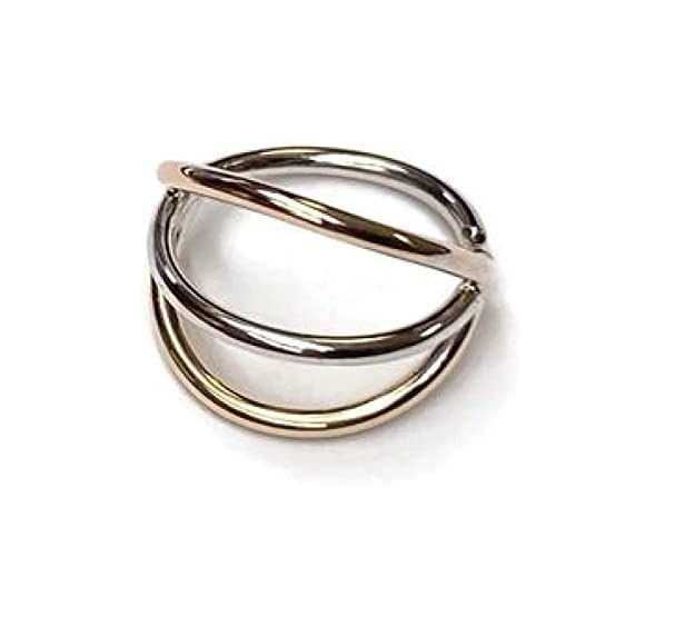 TRS jewels Three Layered Nose Ring Yellow Gold Plated girls for women-image-48