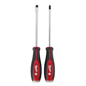 Milwaukee 48-22-2702 2 Piece Demolition Slotted and Phillips Head Screwdriver Set W/Steel Endcaps