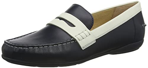 Image of Geox Women's D ANNYTAH MOC Moccasin, DK Jeans /White, 4 UK
