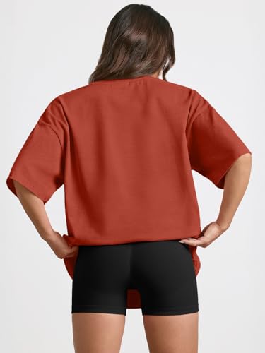 Image of Trendy Queen Womens Oversized T-Shirts Short Sleeves Workout Tops | Casual Summer Gym Tees Plus Size Fashion Clothes 2026