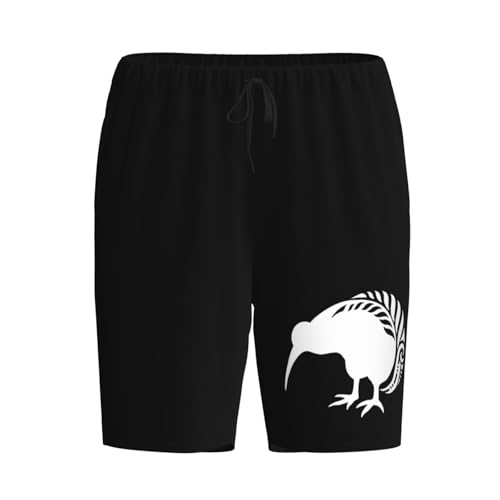 New Zealand Fern Pajama Shorts for Men, Men's Pajama Bottoms, Sleepwear for Summer2