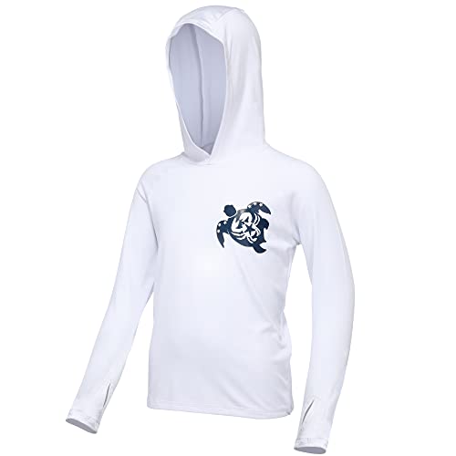 Image of Boys Rash Guard Swim Hoodie, Kids Long Sleeve Sun Fishing Shirts