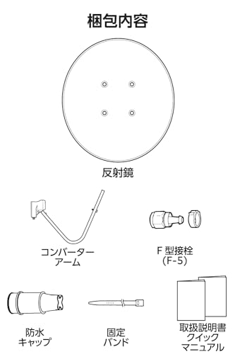 undefined DXアンテナ bsアンテナ BS・110度CSアンテナセット 45形 2K 4K 8K(3224MHz)対応 簡単に組み立て EC-PA45 の商品画像 5
