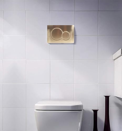 Flush Actuator Plate Compatible with Geberit 115.770.46.6 Wall Mount Toilet Dual Flush Actuator Plate Sigma20 Sigma01, Brushed Gold