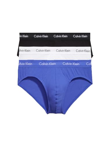 Calvin Klein Men`s Cotton Stretch Hip Brief 3 Pack (B(NB2613-970)/W_B, XX-Large)