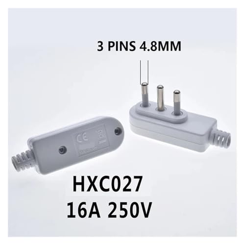 Fiche d'alimentation blanche 3 broches pour remplacer une prise