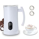 Aayujup Electric Milk Frother Steamer：4 In 1 Milk Frother Hot Chocolate Maker Cold Foam Maker Coffee Warmer Milk Steamer And Frother For Latte (upgrade white)