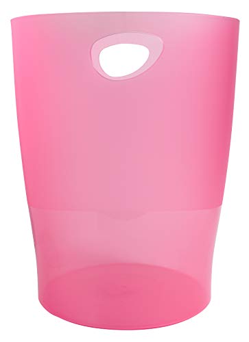 EXACOMPTA Corbeille à papier ECOBIN Linicolor framboise transparent
