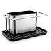 DoLinda® Spülbecken Organizer schwarz - rutschfest & Spülmaschinen geeignet- Schwammhalter Küche Edelstahl für Putzmittel & Utensilien - Spülorganizer - Küchenhelfer Spüle - Sink Organizer