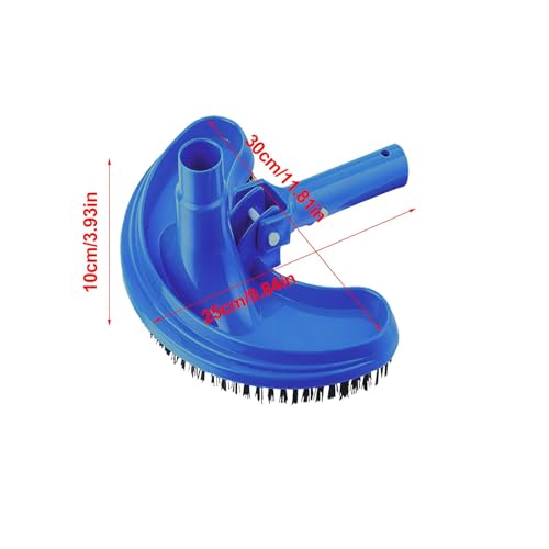 Bodensauger Pool Sichelförmig, Poolreinigung Bodensauger, Tragbares Pool Bodensauger, Saugkopf, Pool-Reinigungskopf Mit Drehbaren Nylonborsten, Für Frühjahrspool