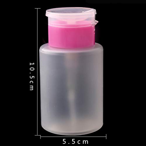 Push-Down-Spender 150Ml Nagellackentferner Pumpe Leere Flasche Spender Alkohol Flüssigkeit Push-Down-Pumpe Flasche Ãl Flüssigkeit (Pink) – Bild 3