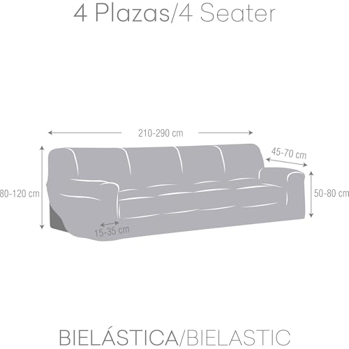 Housse de canapé universelle extensible 4 places facile à poser - 5