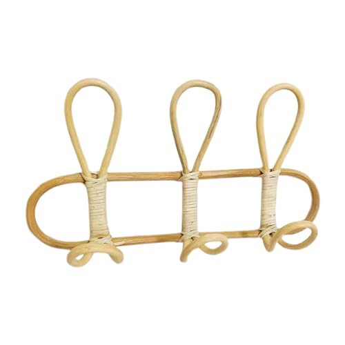 Handtuchhaken aus Holz, dekoratives Wandregal, Rattan-Haken,...