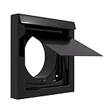 4 Inch Dryer Vent Guard | Dryer Vent Cover Outside | Exhaust Exterior Vent Cover | Bathroom and Dryer Vent Cover | Dryer Vent Cover for Dryer Vent Pipe - (4' - Black)