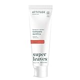 ATTITUDE Fluoride-Free Toothpaste, Plant- and Mineral-Based Ingredients, Vegan, Cruelty-Free and Sugar-Free, Sensitive, Spearmint, 4.2 Oz