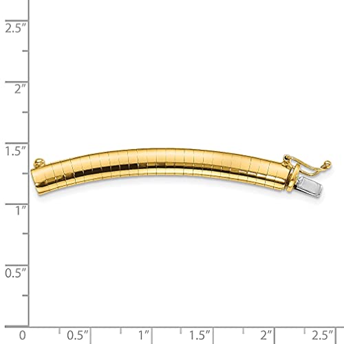 14k Yellow Gold 6mm Cubetto Omega Snake Chain Necklace Pendant Charm Fine Jewelry For Women Gifts For Her - Image 3