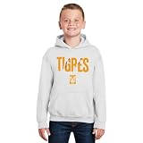 Tigres UANL Kids Hoodie Sweatshirt with Front Pocket Escudo UANL White
