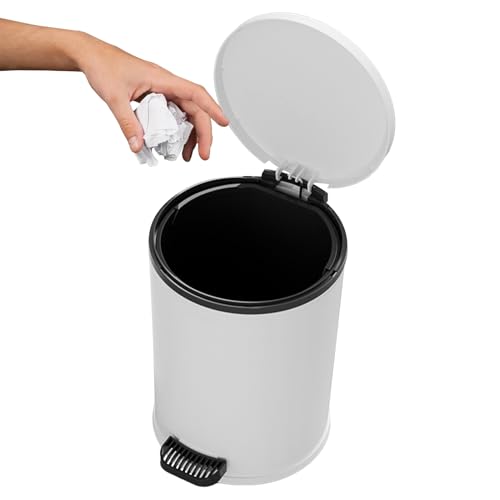 Cubo de basura con pedal para cocina contenedor de residuos de gran capacidad