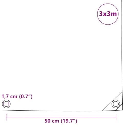 Bâche gris 650 g/m² haut de gamme en toile polyester enduite PVC durable