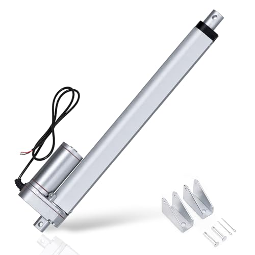 ECO-WORTHY Heavy Duty 330lbs/1500N Solar Tracker Linear Actuator Multi-Functions with Mounting Brackets (12V, 4") IP54 Waterproof Linear Motion Actuator 1 4" (100mm)