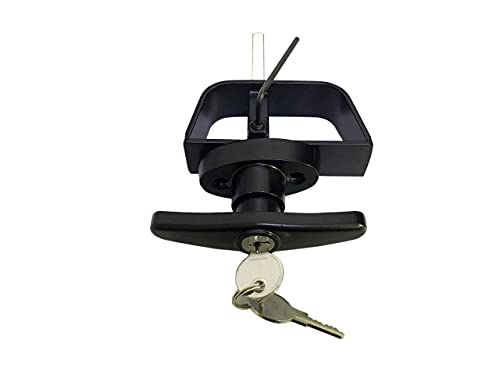 4-1/2" T-Handle Lock Set, Shed Door Lock With 2 Keys, 4-1/2" Stem For Shed, Barn, Playhouse & Chicken Coop Door Lock #TOP3