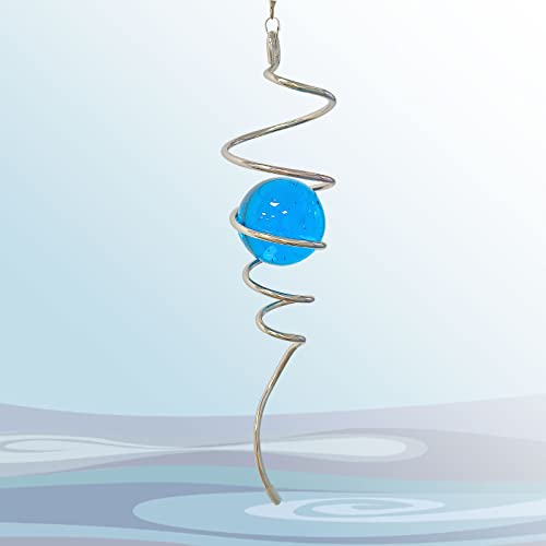 Aoedelyart Boule d'observation en Spirale avec Queue de Vent - Stabilisateur de Vent - Attrape-Soleil décoratif - Décoration de Jardin d'intérieur et...