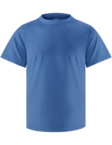 Image of Boys Rash Guard Short Sleeve Swim Shirt UPF+ 50 Rashguard for Toddler Teens Water Sun Shirts Swim Wear Quick Dry