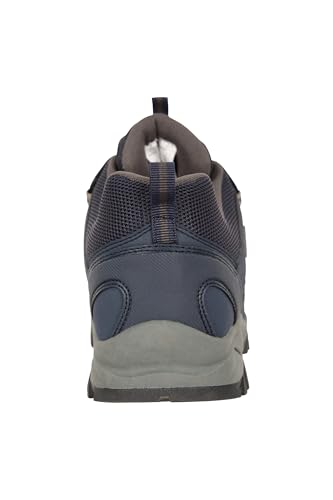Mountain Warehouse Path Mens Walking Shoes - Waterproof Gym Shoes, Breathable Running Shoes, Mesh Lining with High Traction Sole Hiking Boots - for Stability & Grip Navy Adult Shoe Size 10 - 6