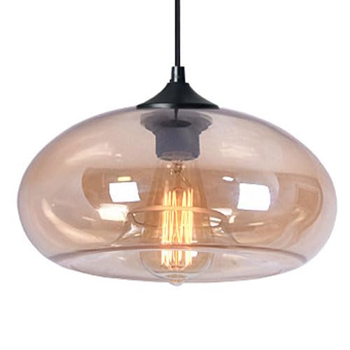 Lampe suspendue au plafond en verre de style industriel pour couloir