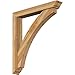 Ekena Millwork BKT0604X40X44THR01RWR Thorton Traditional Rough Sawn Bracket w/Offset Brace, Western Red Cedar