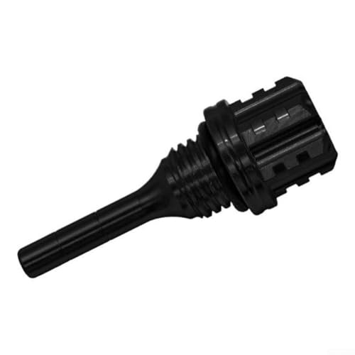 Varilla de medición de aceite de flor de ciruelo hexagonal de aleación de aluminio CNC, para motor de motocicleta, acabado anodizado ligero, instalación directa, alta universalidad (negro)