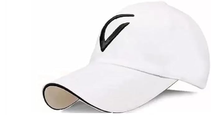 ADNOCK Soft Acrylic Adjustable Cap Unisex Cap Quick Drying Sun Hat for Summers Activites Sports Baseball Hat for Men (Pack of 1) White 4