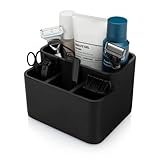 Essentra Home Toothbrush Holder – Matte Black Bathroom Countertop Organizer. Organize Your Makeup Br