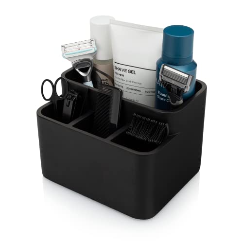 Essentra Home Toothbrush Holder – Matte Black Bathroom Countertop Organizer. Organize Your Makeup Brushes, Hair Tools, And Other Essentials. #TOP13