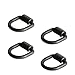 DC Cargo Mall Four Weld-On D Ring Tie Down Anchors for Flatbed Trailers & Trucks | 1/2" Heavy Duty Forged Steel D Rings w/Welding Clips