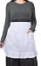 Love Potato 100% Cotton 2 Pockets Waist Apron Kitchen Cooking Restaurant Bistro Half Aprons for Girl Woman, White