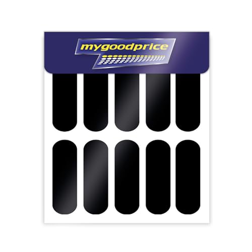 10 Bandes adhésives réfléchissantes pour signalisation sur casque 6x2 cm Noir Réfléchissant