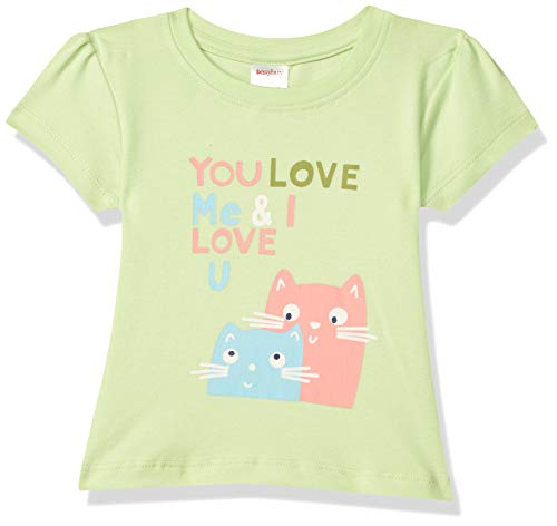 Image of Easybuy Baby-Girl's Animal Print Regular Fit T-Shirt