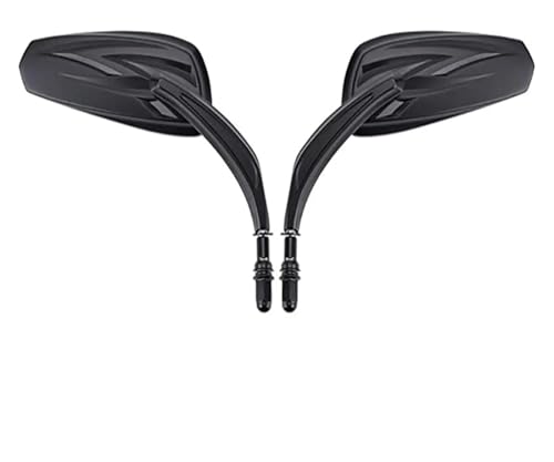 Espejo retrovisor Lateral Negro/Plateado Manillar de Motocicleta para Harley Davidson/Sportster/Street Glide Rider Motorcycle Rearview Mirror(Black)