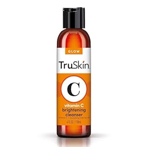 TruSkin Vitamin C Cleanser for Face – Brightening Face Wash with Vitamins C & E, Rosehip Oil, Aloe Vera and MSM – Deep Clean and Refresh for Radiant, Healthy-Looking Skin, 4 fl oz