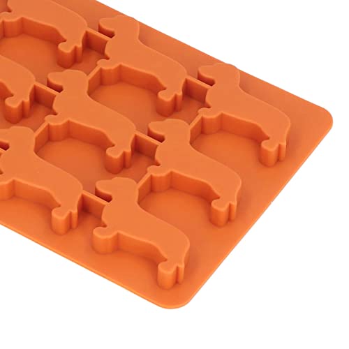 Molde para cubitos con forma de dachshund de silicona miniatura 5
