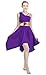 ELLYDOOR Praise Dance Overlay Tunics for Women Sleeveless Worship Liturgical Church Dance Dress Irregular Flowy Lyrical Dance Costume Purple, Tag L