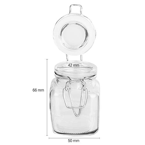 Kamota Glass Jars With Lids, 30 Pack Of 3.5 Oz Small Glass Jars For Storage Spice Herbal Condiments With Leak-Proof Rubber Gaskets And Airtight Hinged Lids, 280 Labels And 2 Silicone Funnels… #TOP1