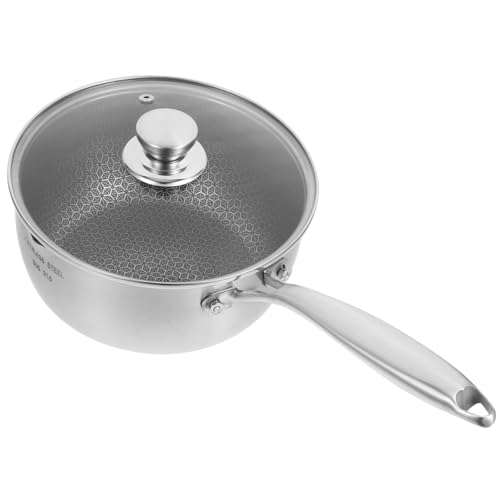 Mikinona 1 Juego Cacerola Inoxidable con Drenaje Olla Verduras y Fideos Cocción Cocina